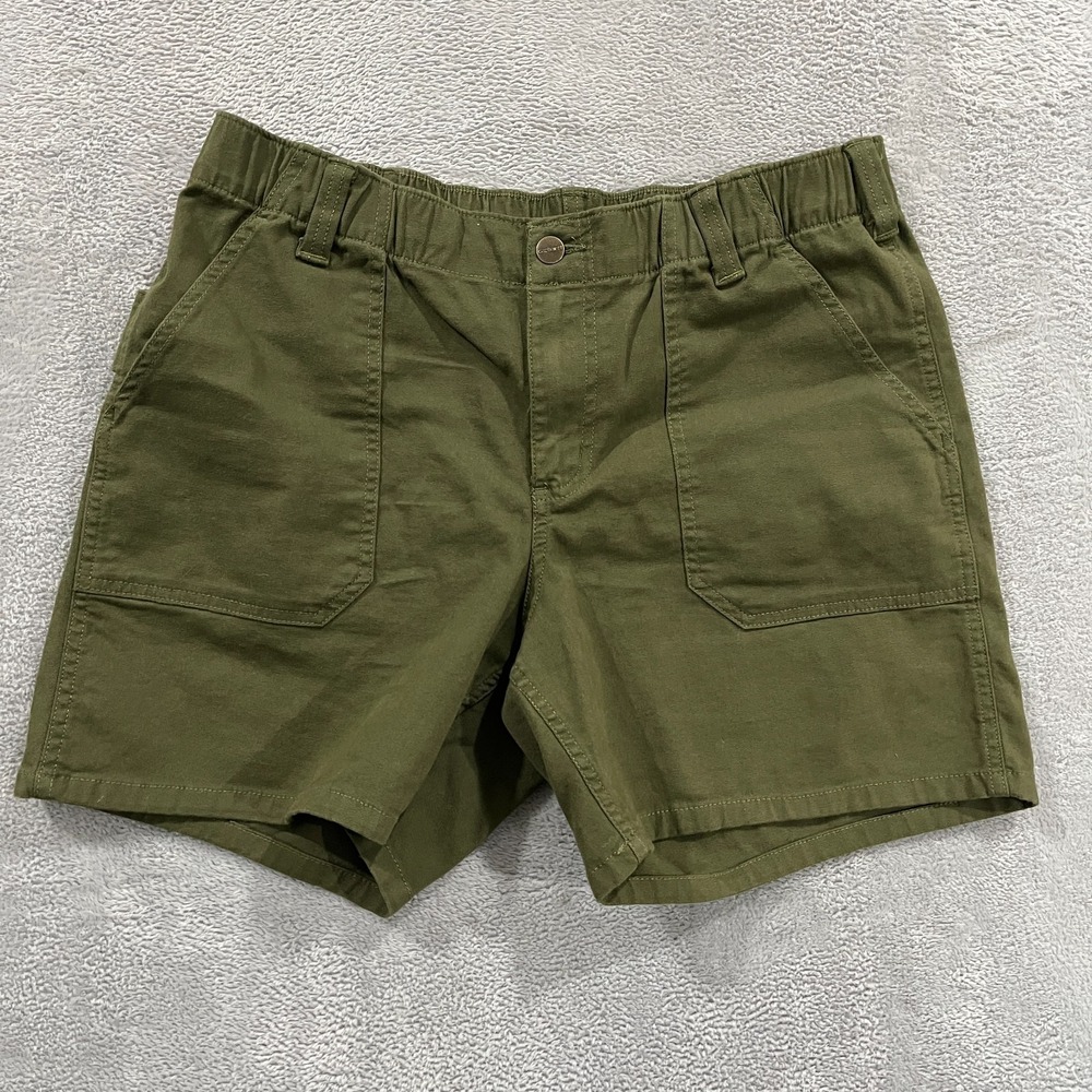 Carhartt Rugged Flex Canvas Work Shorts Womens 14 Western 105730 Carpenter
